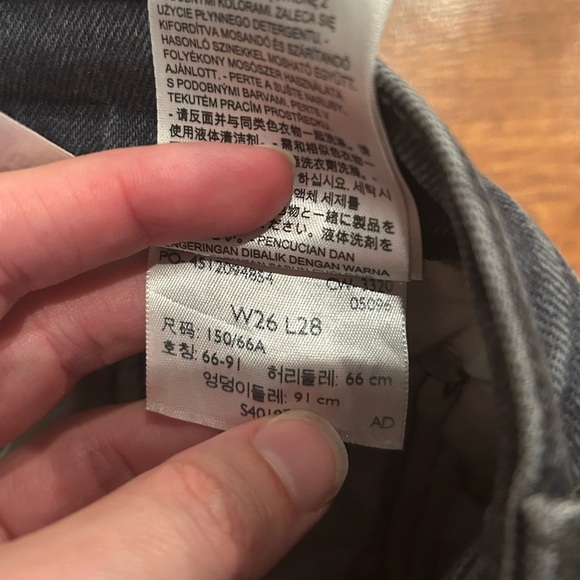 Levi's Jeans Womens 26x28 Black 501 Skinny Premium Denim Button Fly - Picture 4 of 9